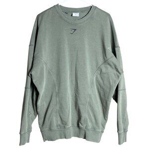 Gymshark Crew Sweatshirt Utility Dusk Green Sportswear Lift Casual Unisex Mens M
